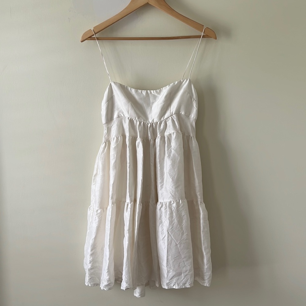 Caron Callahan Silk Babydoll Dress M
